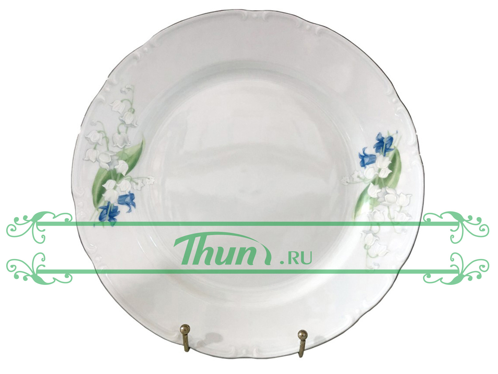 картинка Блюдо мелкое Thun 1794 Констанция Ландыши 30 см (КСТ0122) от интернет-магазина Thun