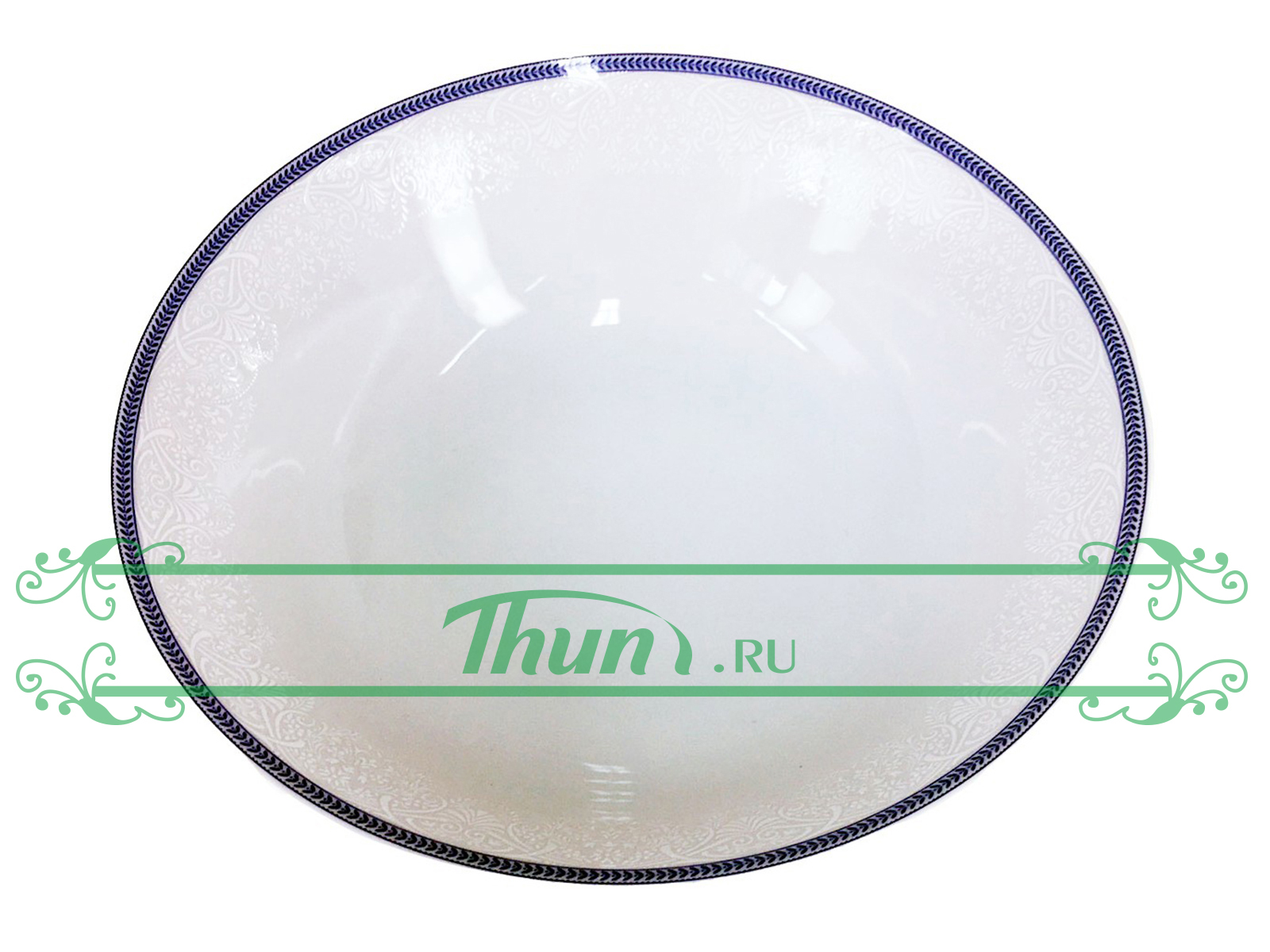 картинка Салатник Thun 1794 Opal Голубые пластинки 25 см (ОПЛ0035) от интернет-магазина Thun