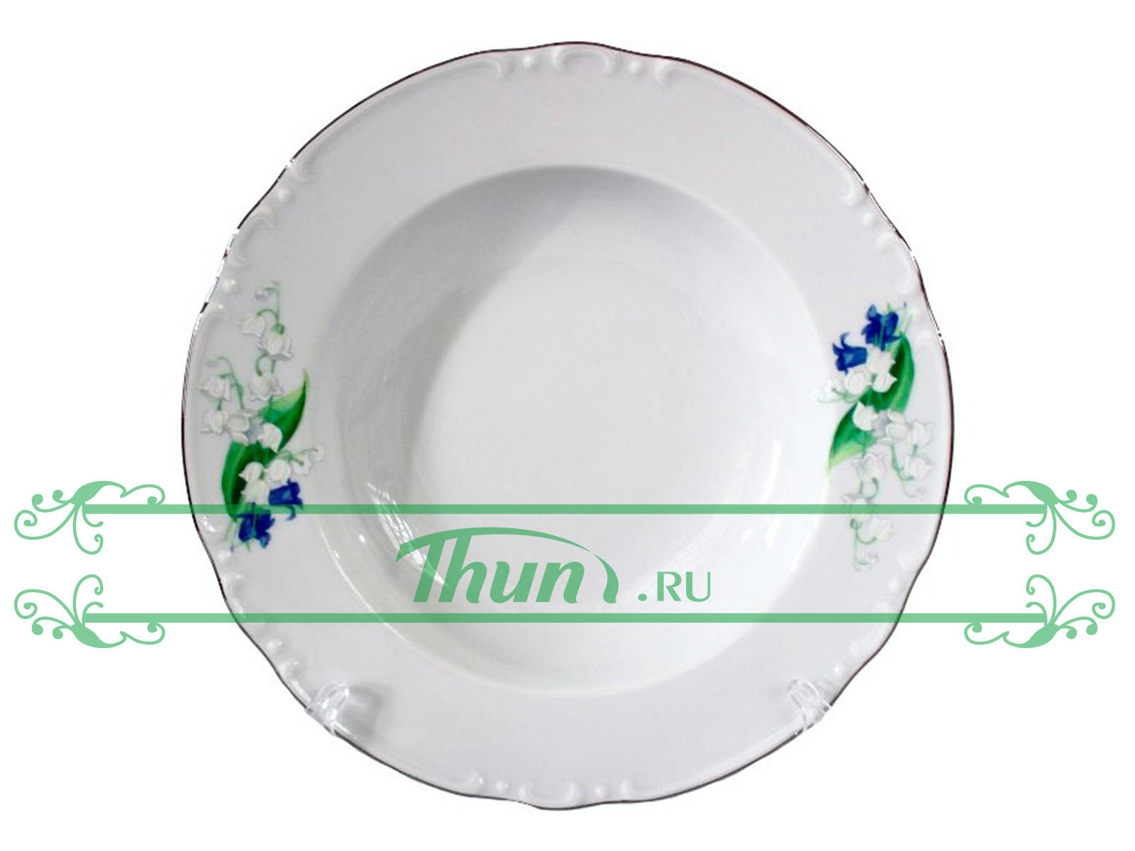 картинка Тарелка глубокая Thun 1794 Констанция Ландыши 23 см (КСТ0036) от интернет-магазина Thun