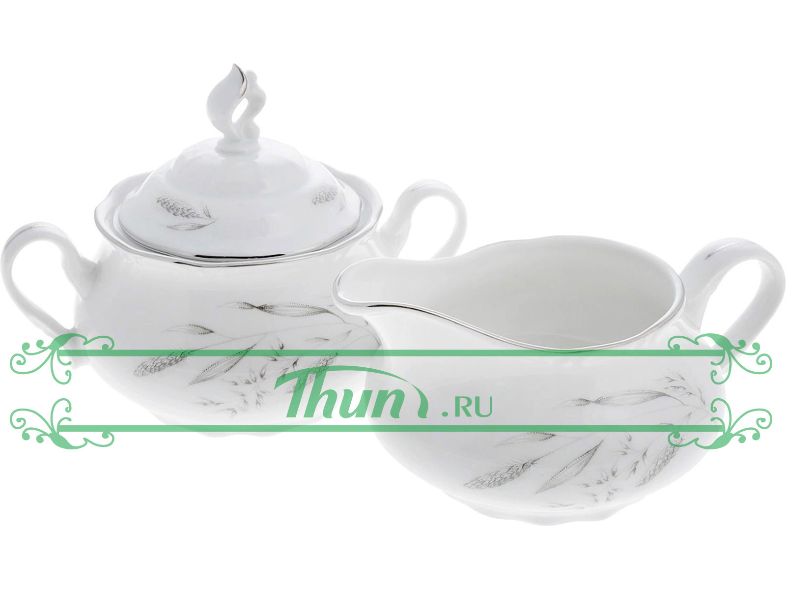картинка Чайный сервиз Thun 1794 Constance Серебряные колосья 6 персон 17 предметов (КСТ0033) от интернет-магазина Thun